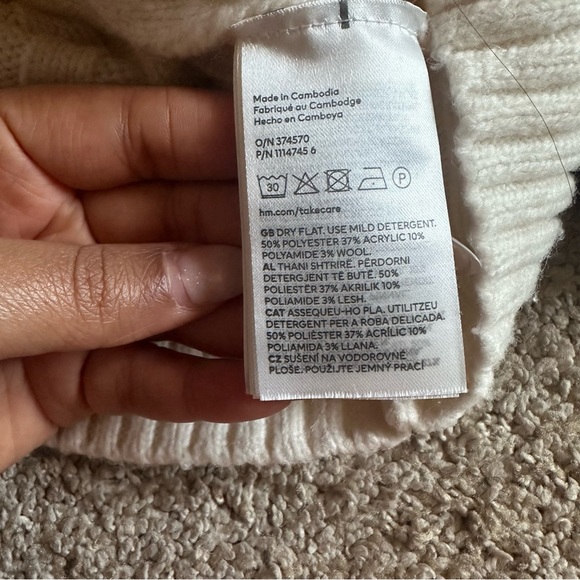 Oversized Cream Sweater Dress - Picture 8 of 8